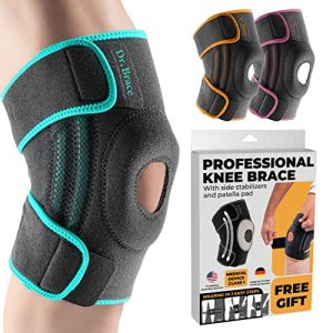 DR. BRACE ELITE Knee Brace with Side Stabilizers & Patella Gel Pads